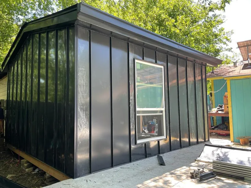 Black standing seam metal wall panels for Metal Roof Installation in Worcester